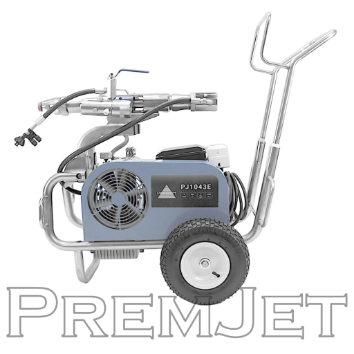 Аппарат окрасочный PJ1043E с электроприводом PremJet (10,0 л/мин, 230 bar, линейный краскопульт, рукав 3/8