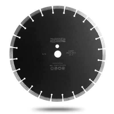 Алмазный сегментный диск по свежему бетону Messer A/A. Диаметр 350 мм