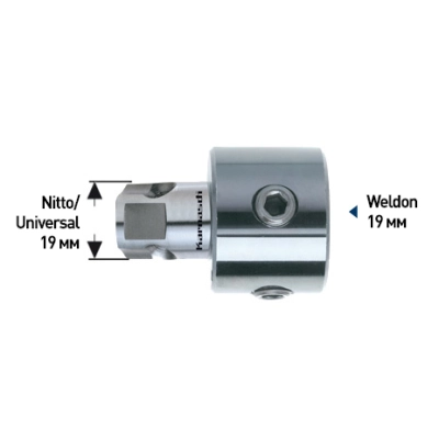 Переходник Karnasch с Nitto / Universal 19 мм на Weldon 19 мм