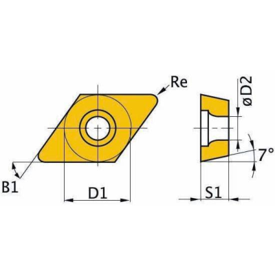 Твердосплавные сменные поворотные режущие пластины ISO DCMT11T304