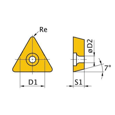 Твердосплавные сменные поворотные режущие пластины ISO TCMT110204