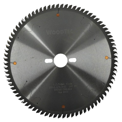 Основная пила WoodTec для форматно-раскроечных станков Ø250 х 30 x 3,2 / 2,2 Z = 80 FZ/TR