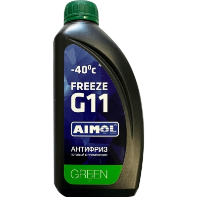 Антифриз гибридного типа с усиленной защитой от коррозии AIMOL Freeze G11 Green, готовый к применению, 1 кг