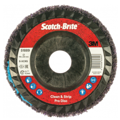 3M™Scotch-Brite™ Clean and Strip Pro XO-RD Круг Абразивный, S XCRS, 115 x 22 мм