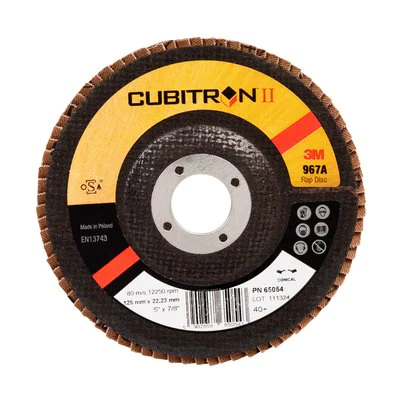 3M™ Cubitron™ II 967A Круг шлифовальный лепестковый торцевой конический, 40+, 125 мм