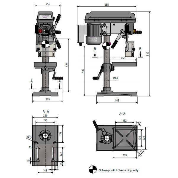 Вертикально-сверлильный станок Optimum OPTIdrill D 17 Pro
