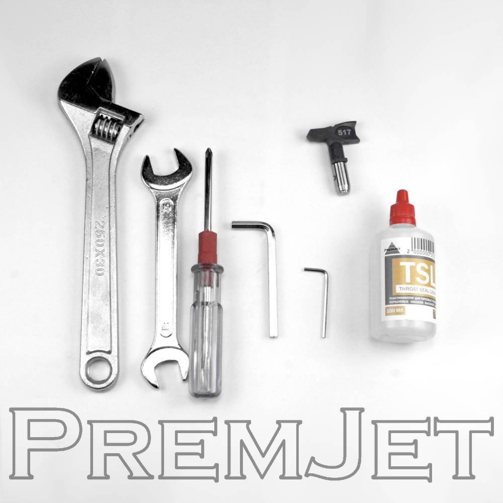 Аппарат окрасочный PJ2725 с электроприводом PremJet (2.7 л/мин, 230 bar, краскопульт/рукав 1/4" L-15м/удлинитель 50см)