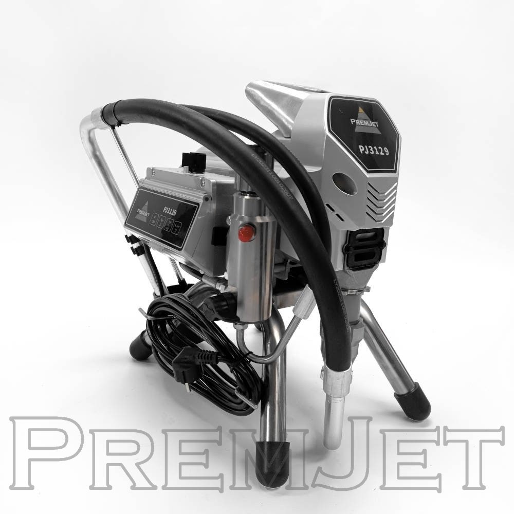 Аппарат окрасочный PJ3129 с электроприводом PremJet (3,1 л/мин, 230 bar, краскопульт/рукав 1/4" L-15м/удлинитель 50см)