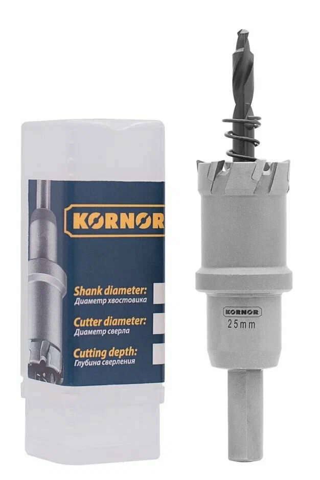 Корончатое сверло KORNOR TCT Drill L-10, глубина 25 мм
