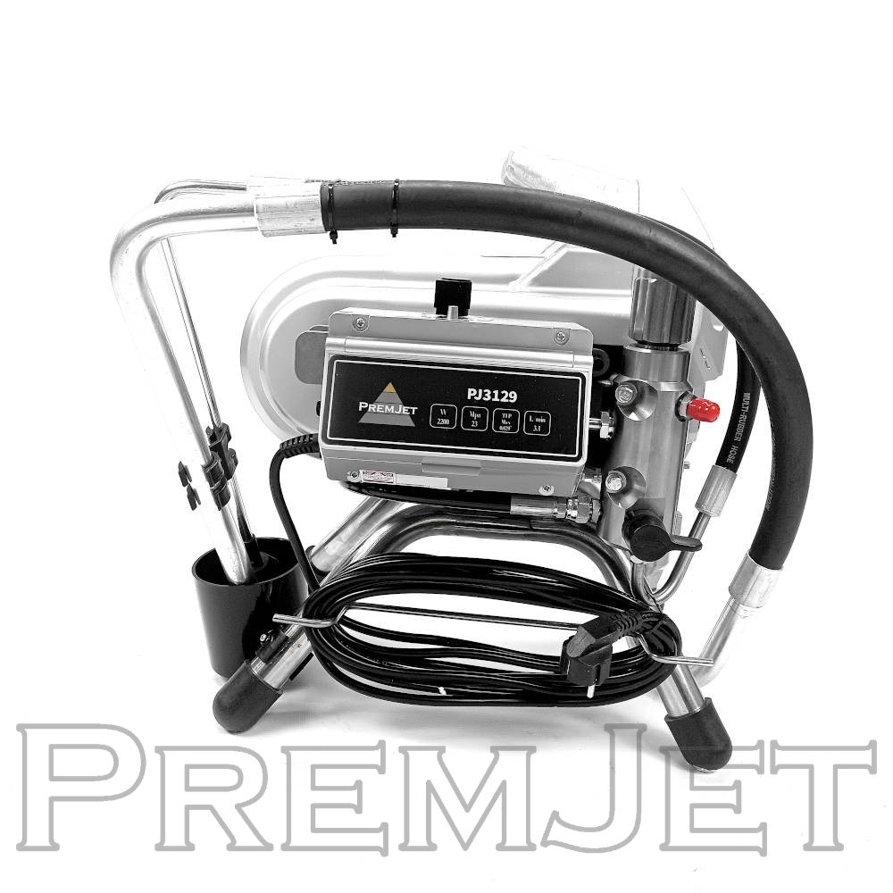 Аппарат окрасочный PJ3129 с электроприводом PremJet (3,1 л/мин, 230 bar, краскопульт/рукав 1/4" L-15м/удлинитель 50см)