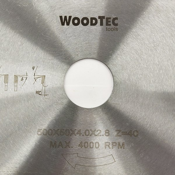 Пила дисковая 500 х 50 х 4,0/2,8 Z40 WZ WoodTec