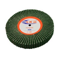 Щетка сатино-лепестковая зеленая Ф100х30х8, 1х1 Р150 ETKA