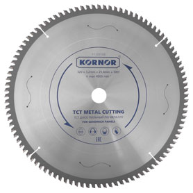 Диск пильный KORNOR TCT для стали 305×2,4×25,4×100 T