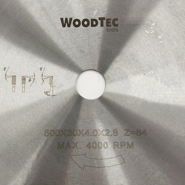 Пила дисковая 500 х 30 х 4,0/2,8 Z84 WZ WoodTec