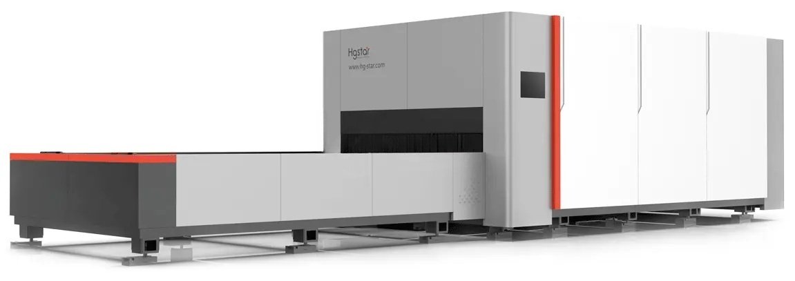 Лазерный станок HGTECH SMART3015PRO 6 кВт с защитной кабиной и сменным столом для резки листов металла