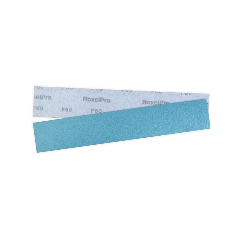 Шлифовальная полоска ROXTOP FILM 70х400мм на липучке без отв., синяя