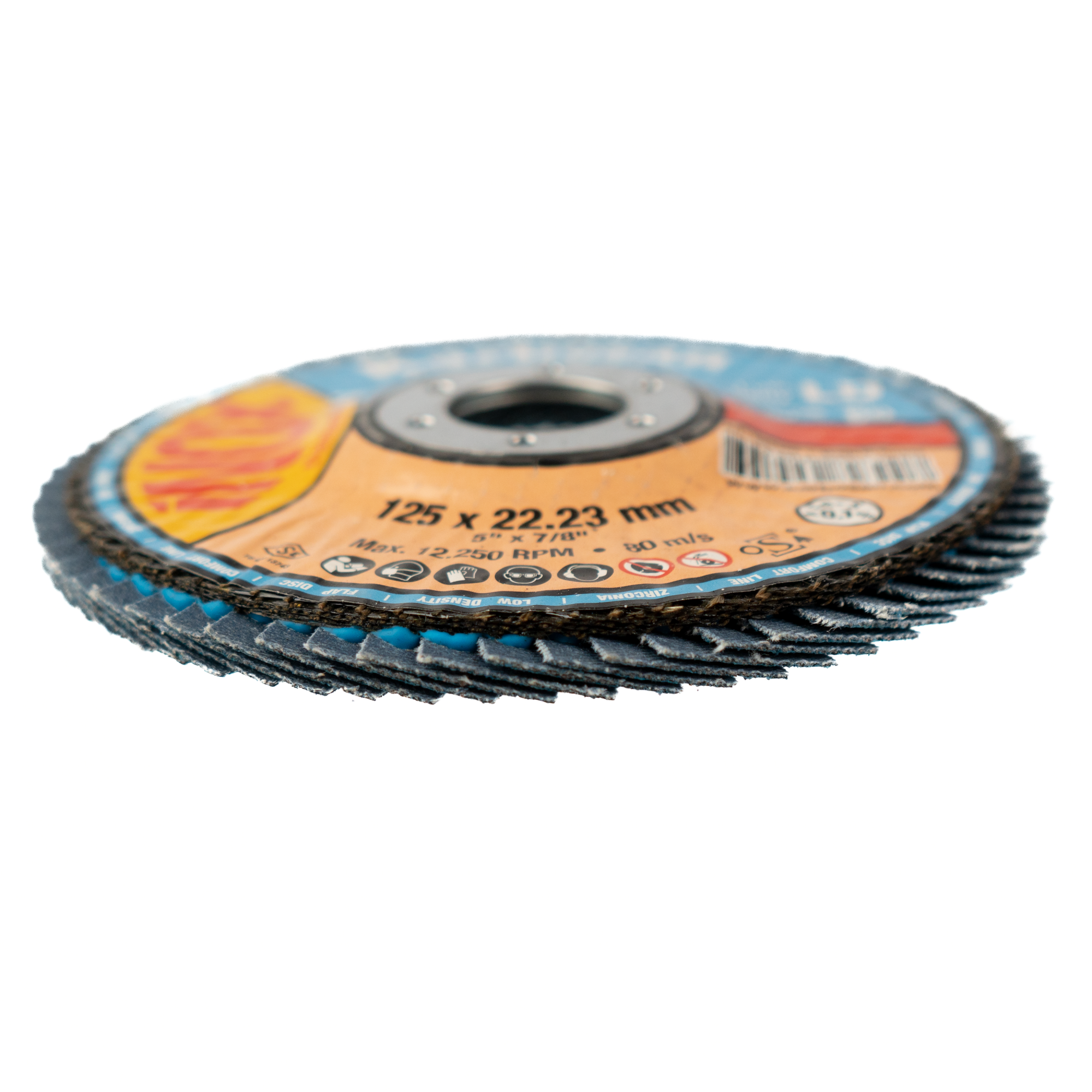 Круг лепестковый КЛТ 125х22/Р60 Karbosan Comfort Line ZR LD Flap Прямой INOX